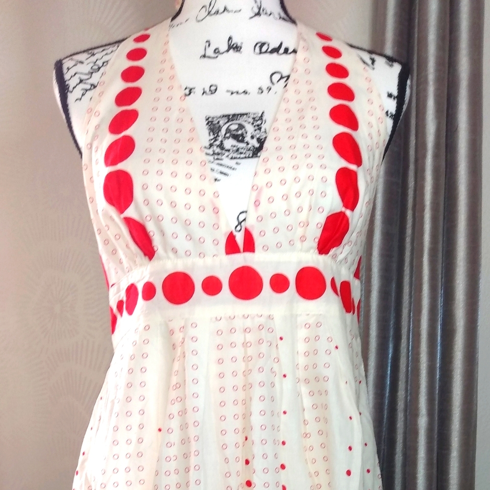 Woman in Red Poka-a-Dot Dress.